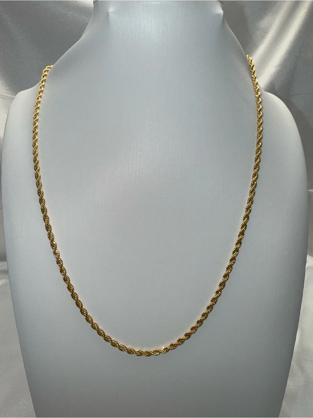 21.5” 1.7mm 18K Gold Dipped Rope Chain Necklace 14k stamped